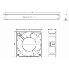 CONJUNTO 4 VENTILADORES P/RACK KVR4V