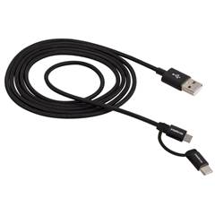 CABO USB MICRO/USB-C 1,5M NYL EUABC 15NP