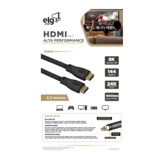 CABO HDMI 2,5M 3D READY 8K ULTRA HD
